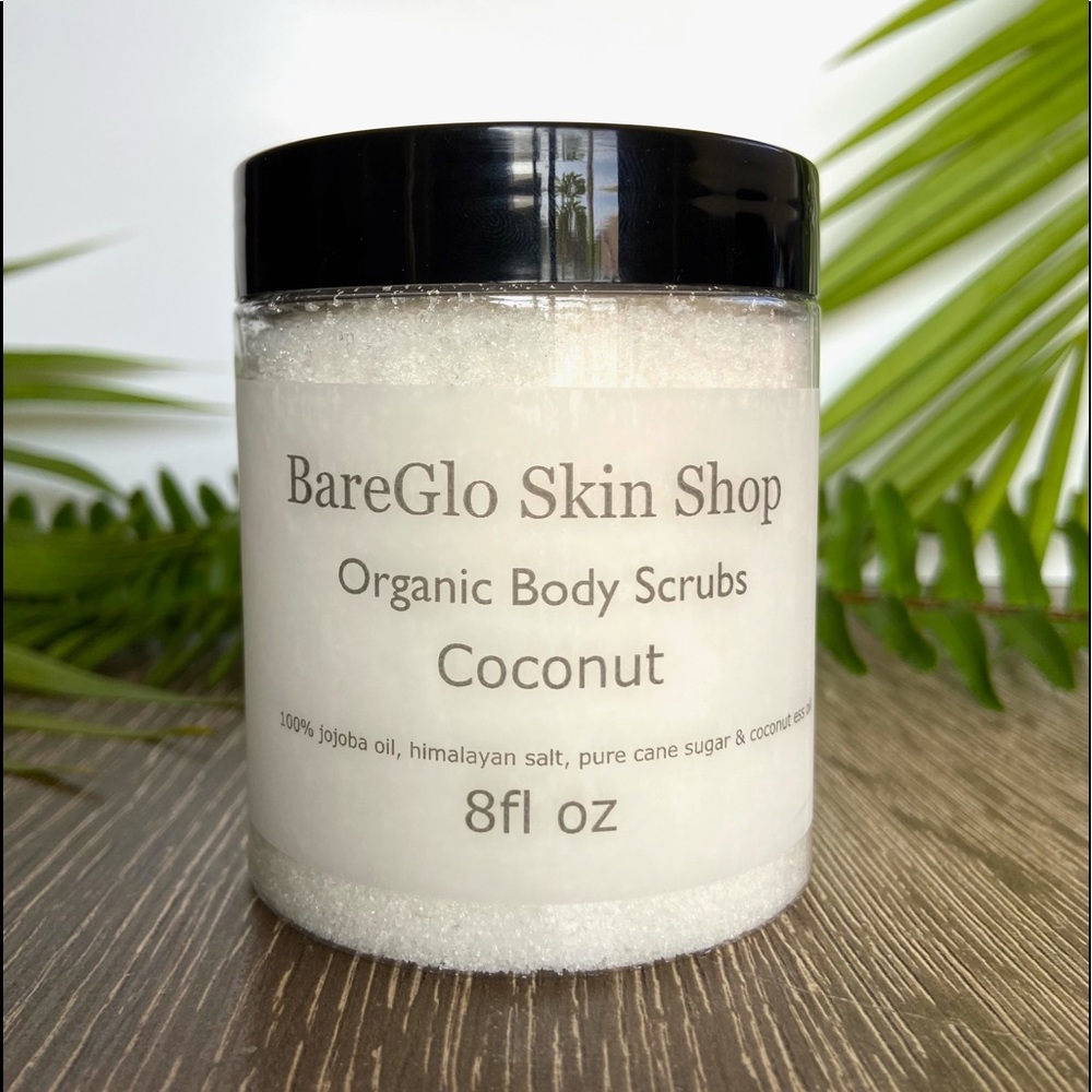 Refreshing coconut body scrub